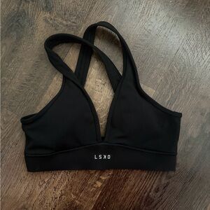 LSKD Women's Black Sports Bra